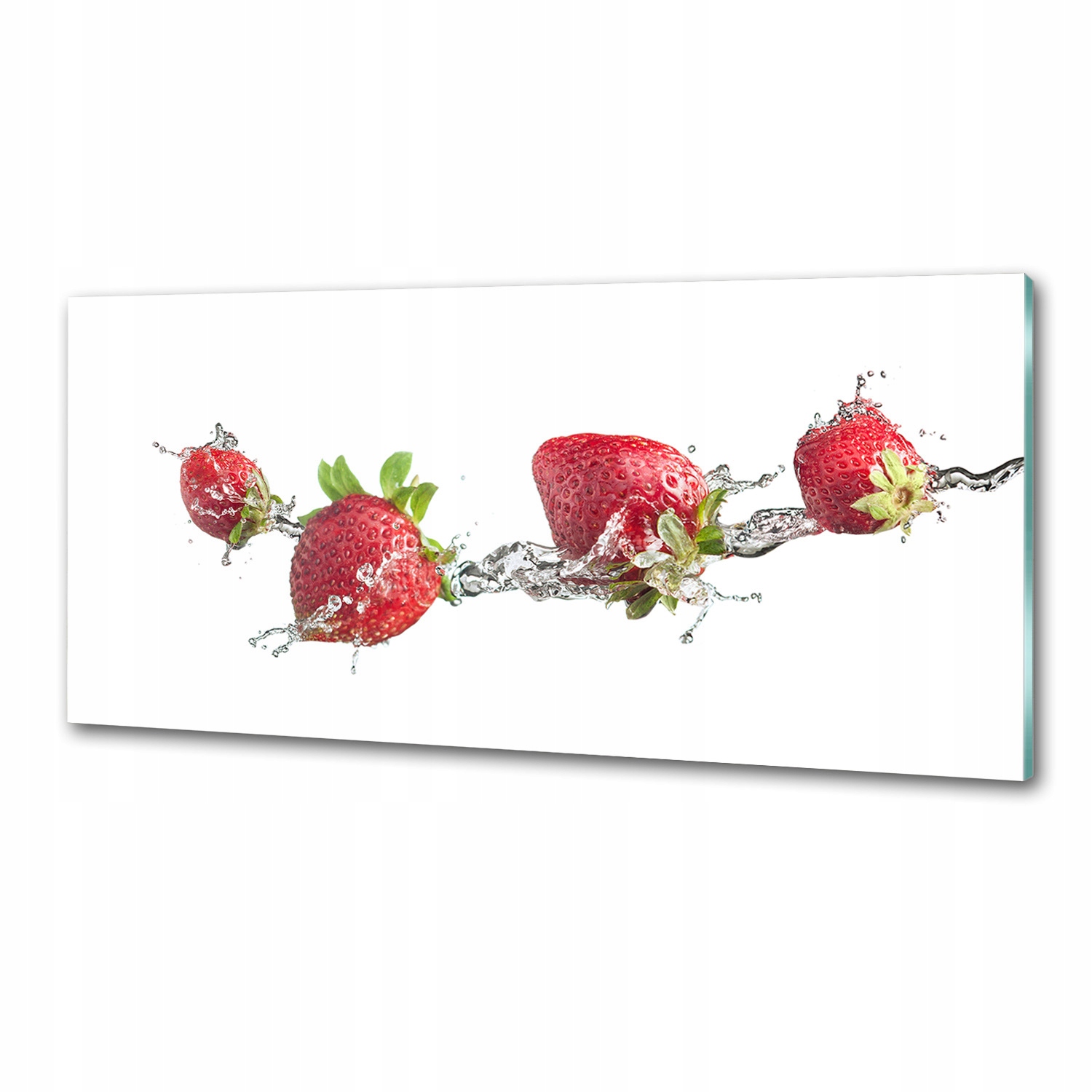 Panel do kuchyne Jahody a voda 125x50 cm Lepidlo