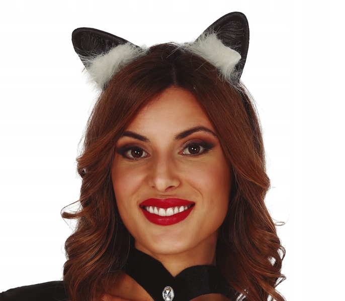 

Opaska Uszy Kota Kotka Z Puszkiem Halloween