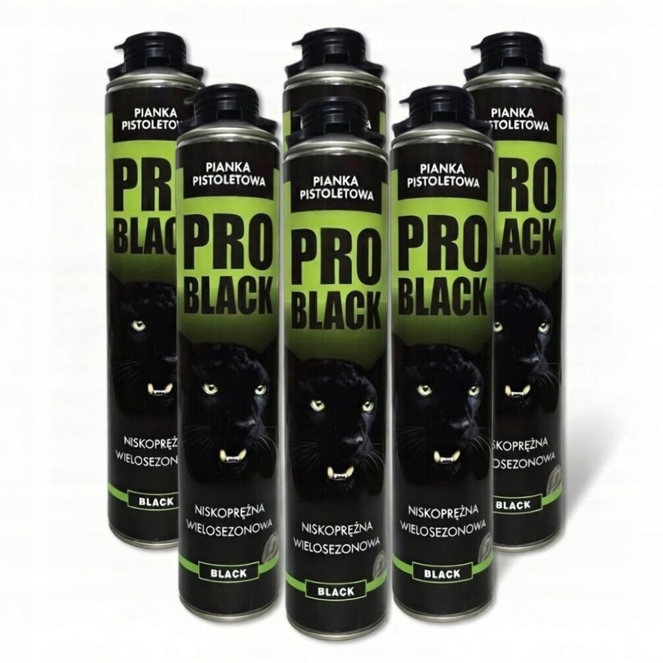 Czarna piana pianka montażowa Pro Black 750ml Wielosezonowa Niskoprężna