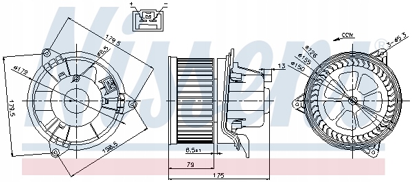 Wentylator wewnętrzny NISSENS 87027 Producent części Nissens
