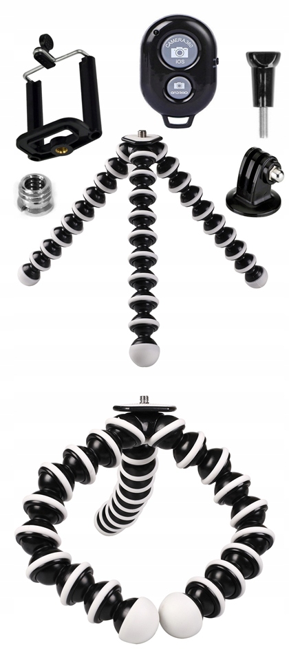 STATYW GIĘTKI UCHWYT TELEFON GOPRO PILOT SMARTFON Model ELASTYCZNY