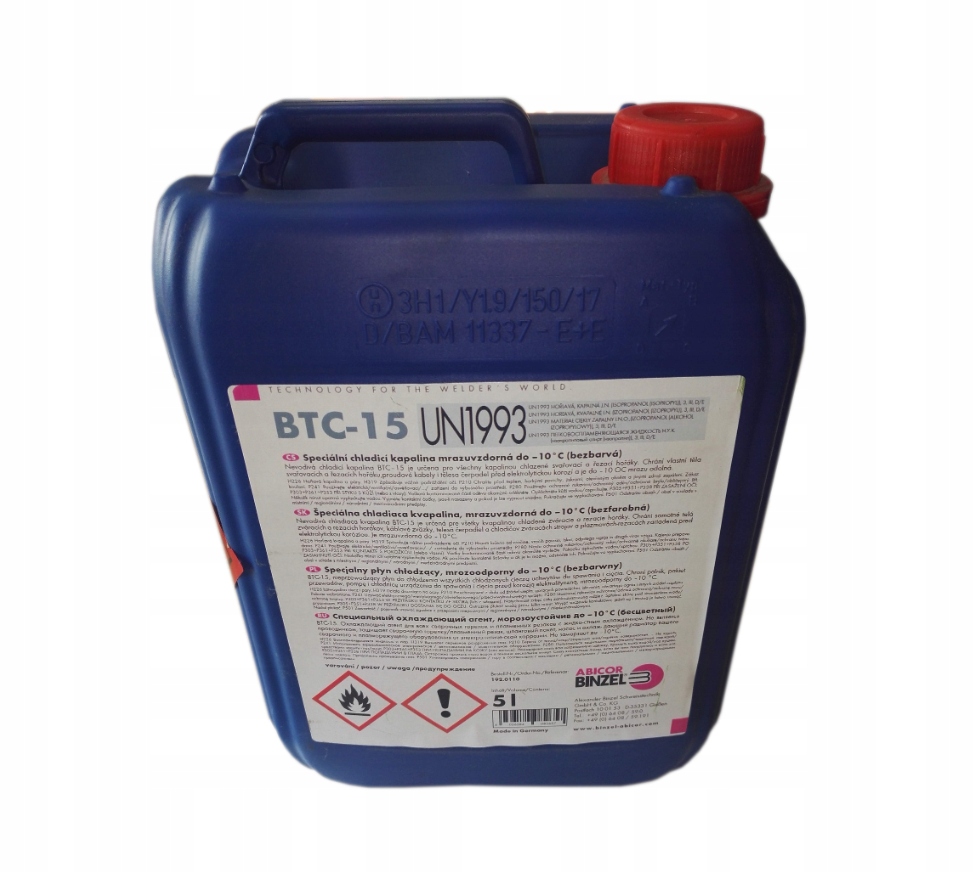 Chladicí kapalina BTC-15 Binzel 5l pro svařování Mig/mag
