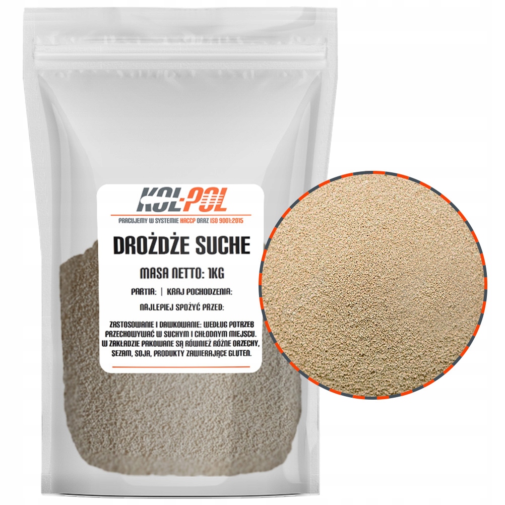 Levně Suché Pekařské Kvasnice 1 kg Instant pro pekařské pečivo Kol-Pol