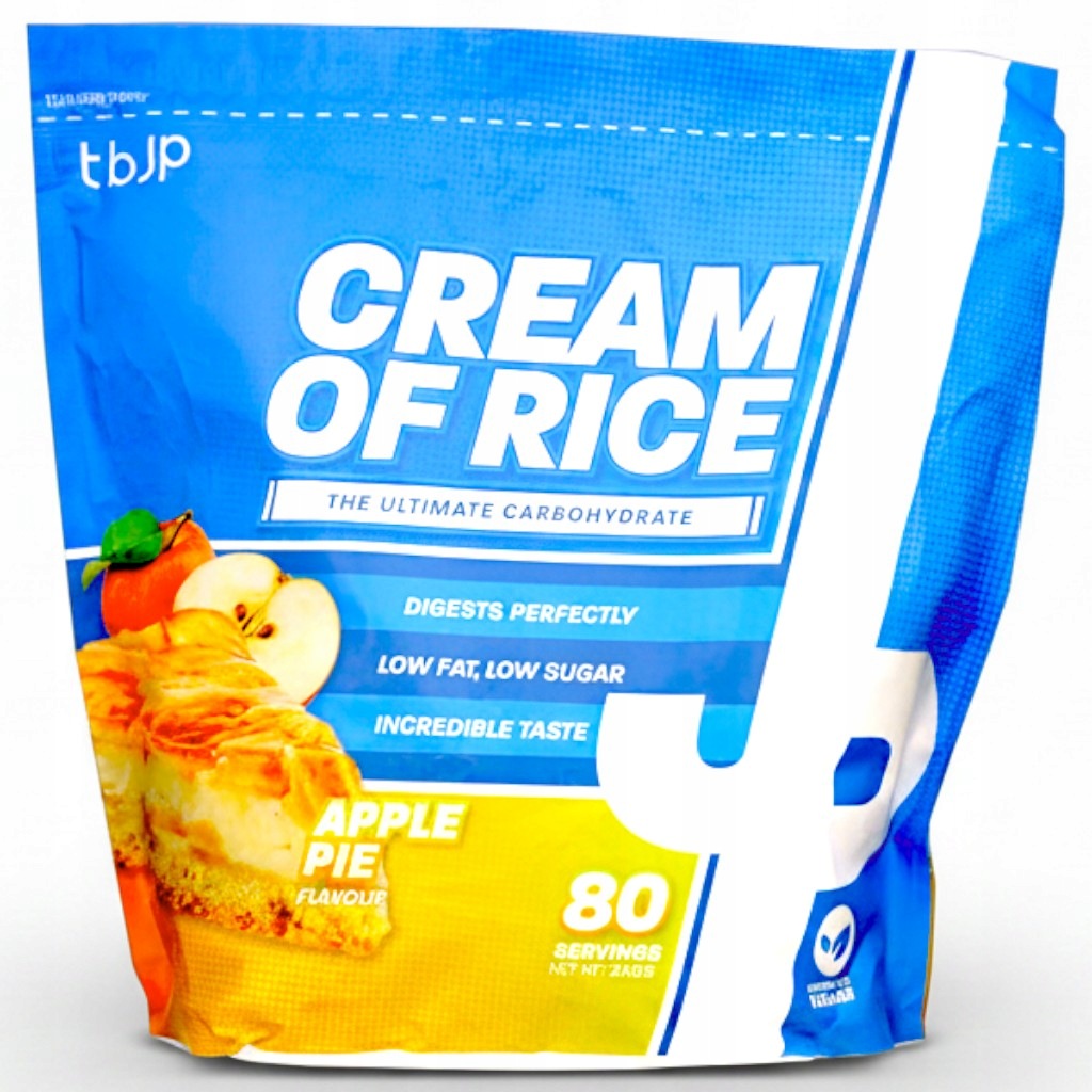 Tbjp Cream of Rice, Apple Pie 2 kg rýžová kaše bez cukru, Jablečný Koláč