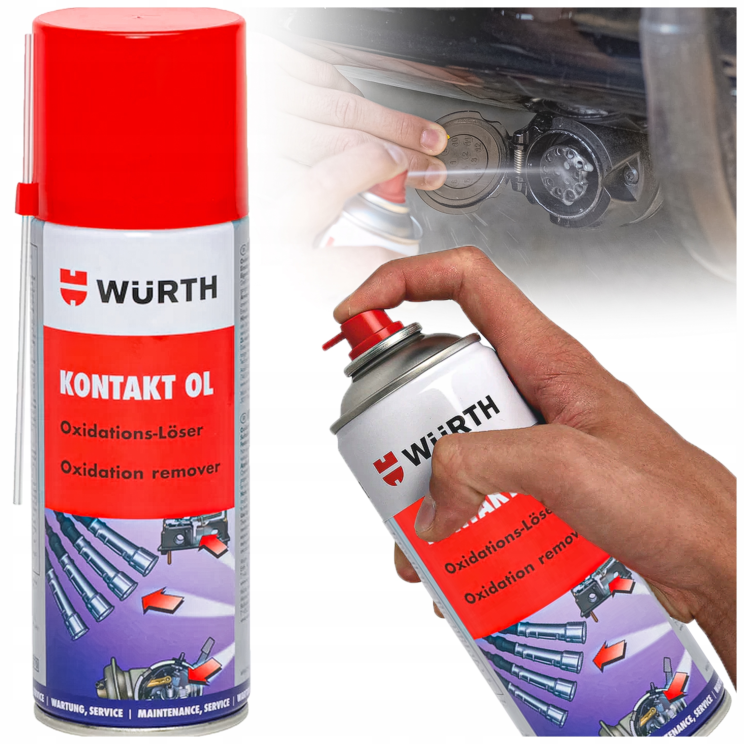 Spray Do Czyszczenia Styków Rozpuszczalnik Produktów Utleniania 200ML Wurth