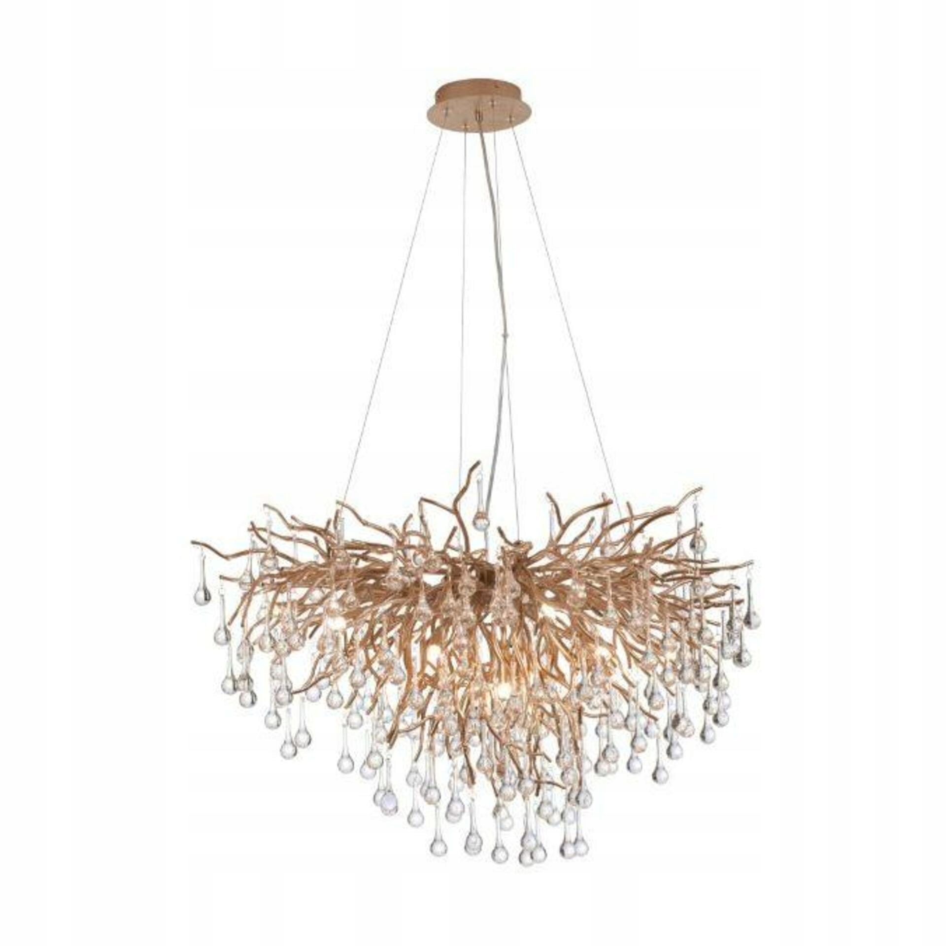 Designový lustr Paul Neuhaus Icicle, 10xG9, staromosaz, 240 hranolů, IP20