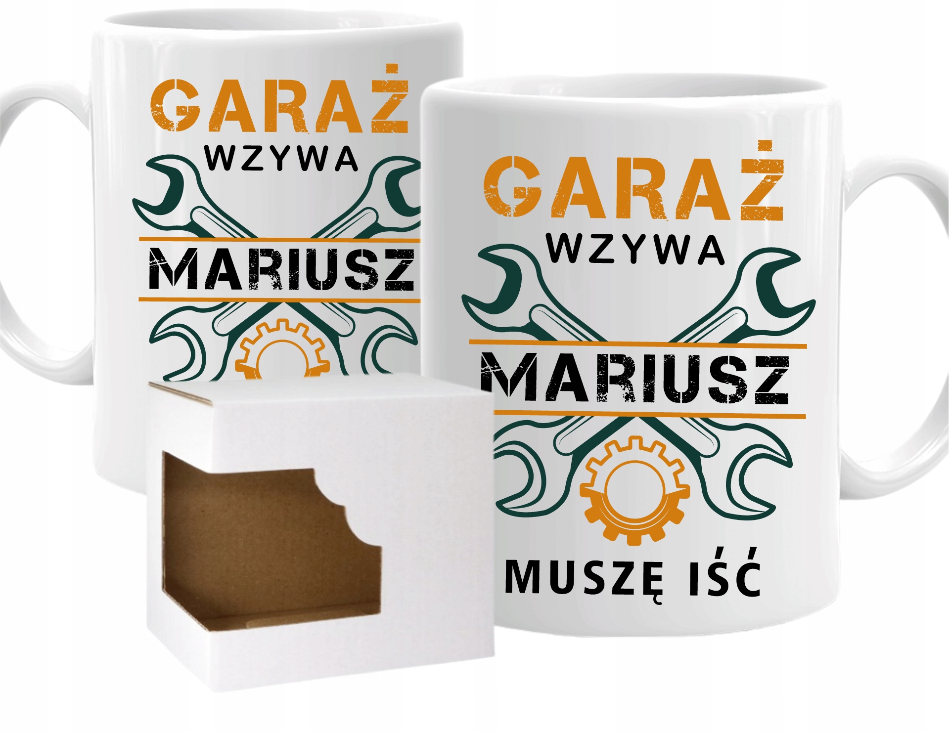 

Garaż Wzywa Muszę Iść kubek dla mężczyzny Imię