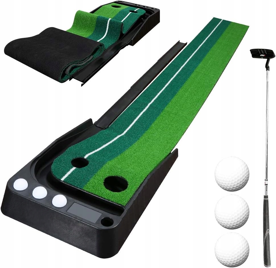 Mata Do Ćwiczeń Puttowania Z Automatycznym Powrotem PIŁKI+3PIŁECZKI Golfowe