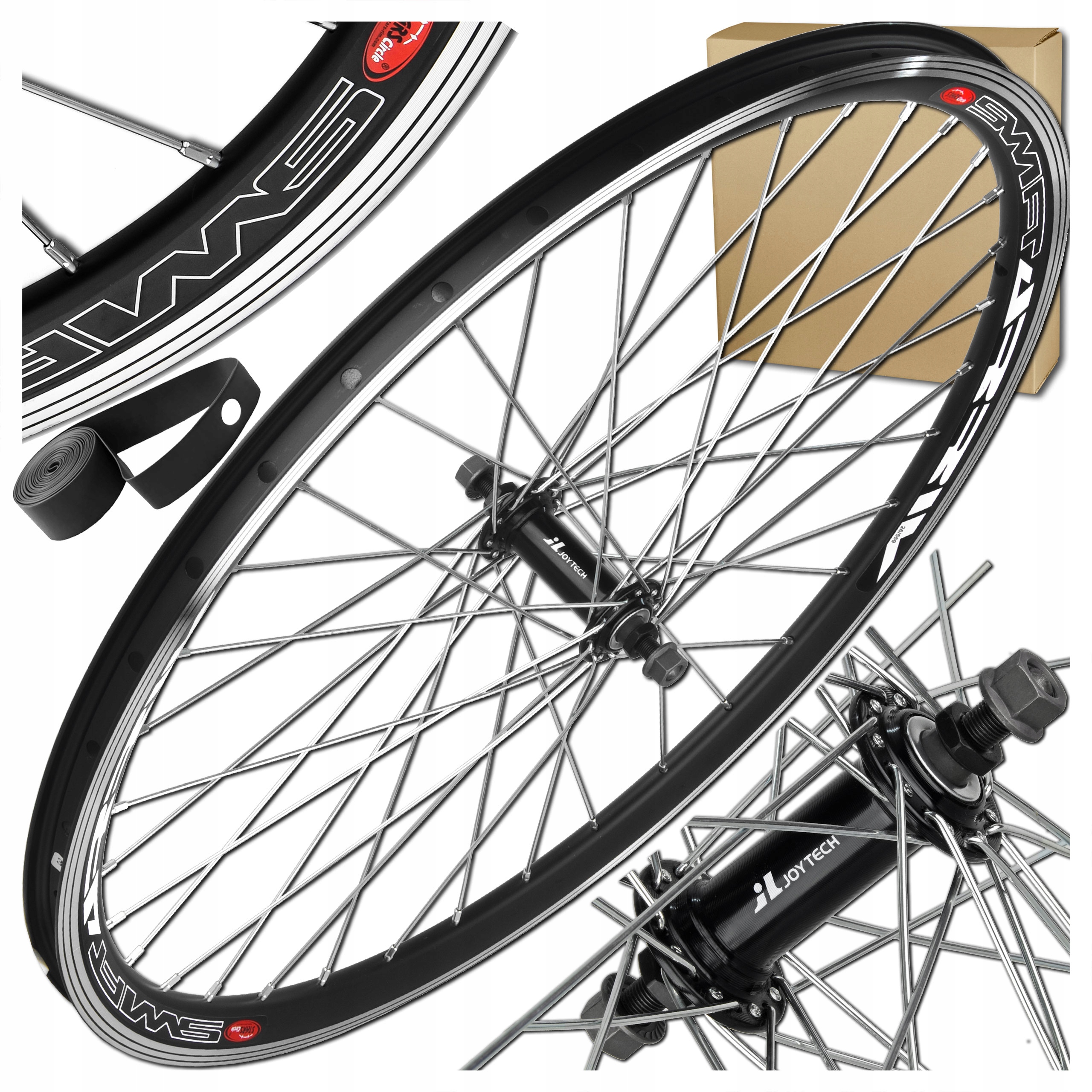 Przednie Koło Rowerowe Stars 26'' 559x19 Joytech V-brake Stożkowe Czarne