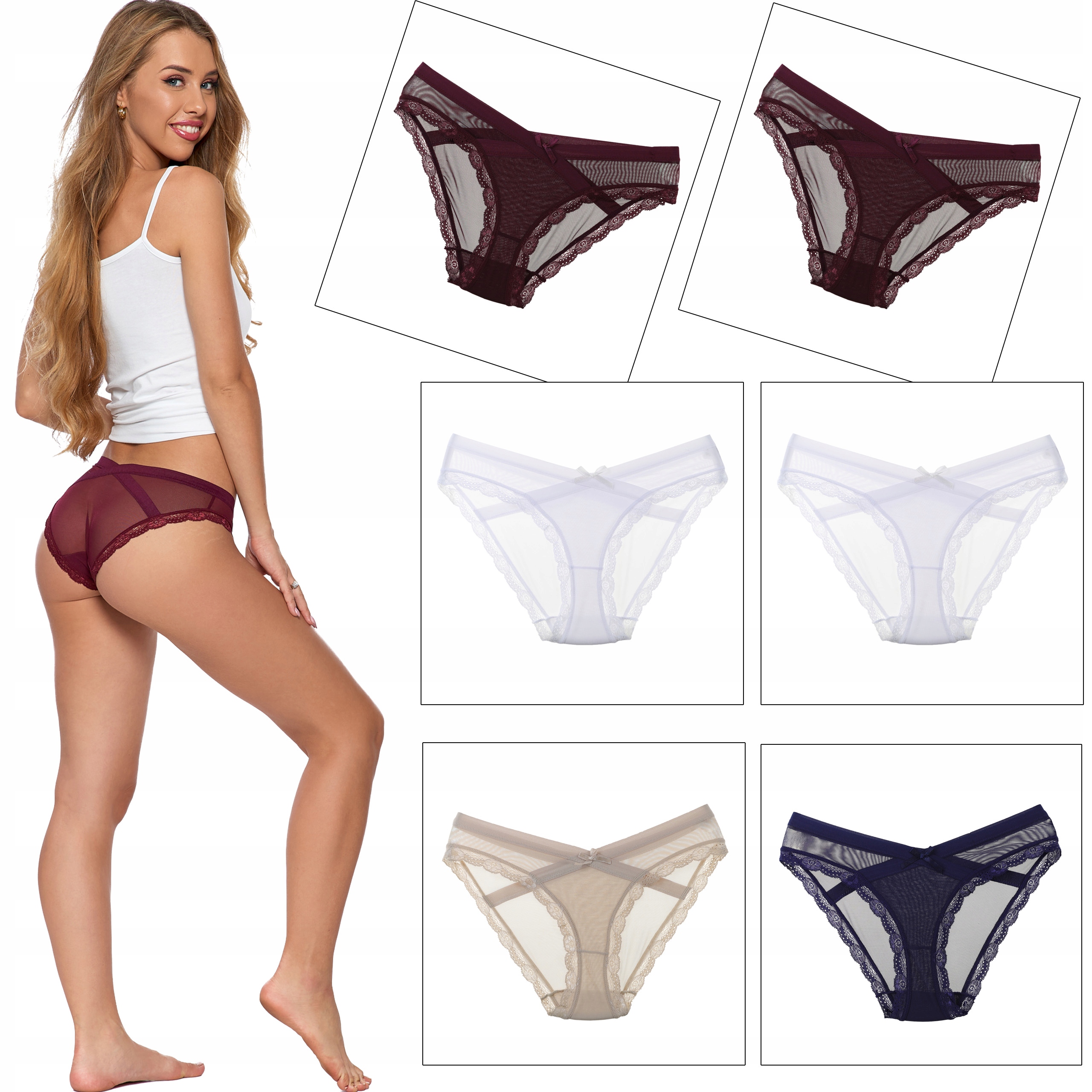 

Moraj Majtki Figi damskie Bikini 6-Pak 600-005 L