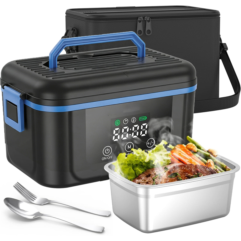 Elektrický Obědový Box 7.4V 18000mAh Bezdrátový Ohřívací Box Na Jídlo S Časovačem