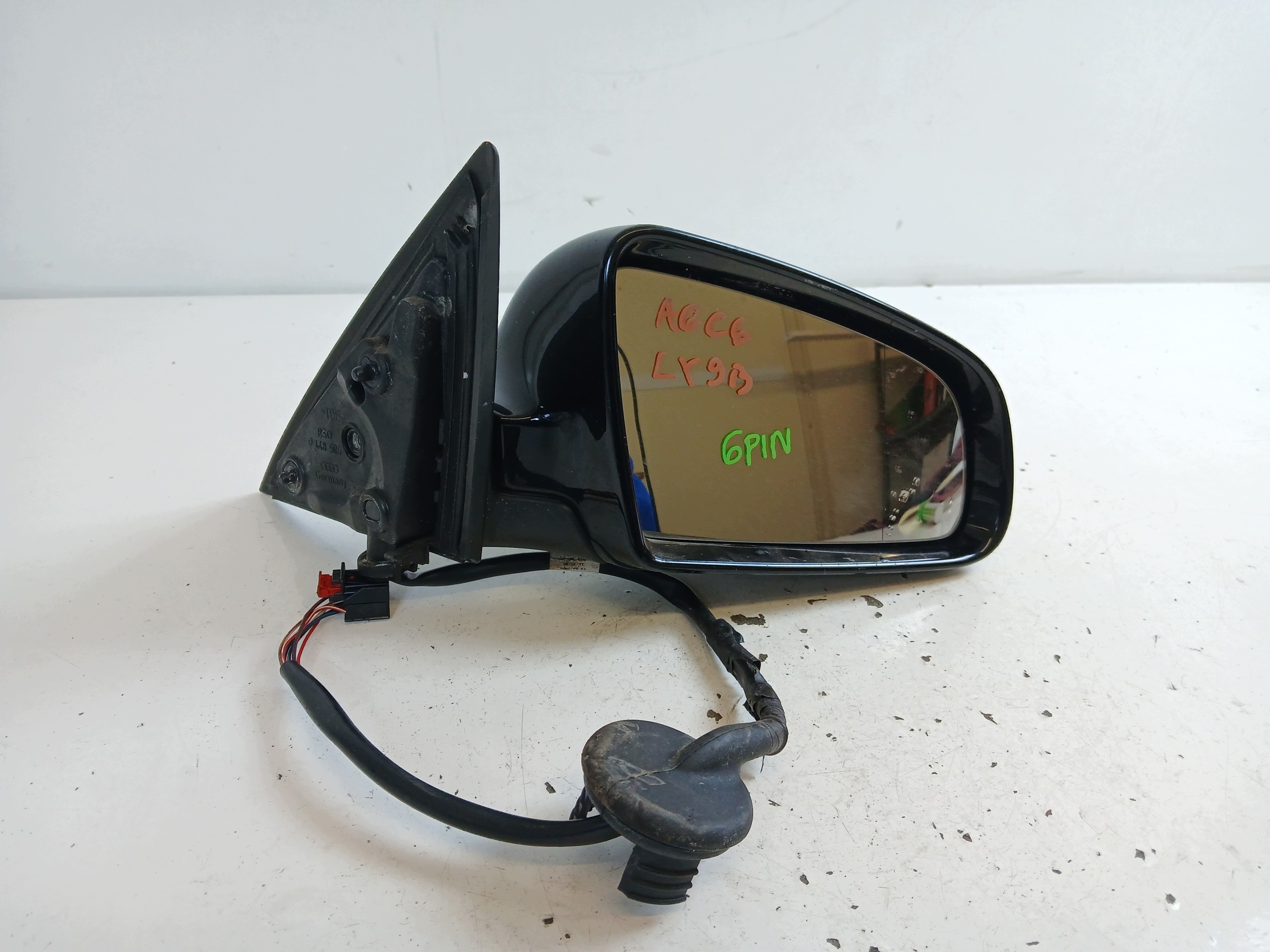 AUDI A6 C6 mirror right LY9B 6 PIN EUROPA