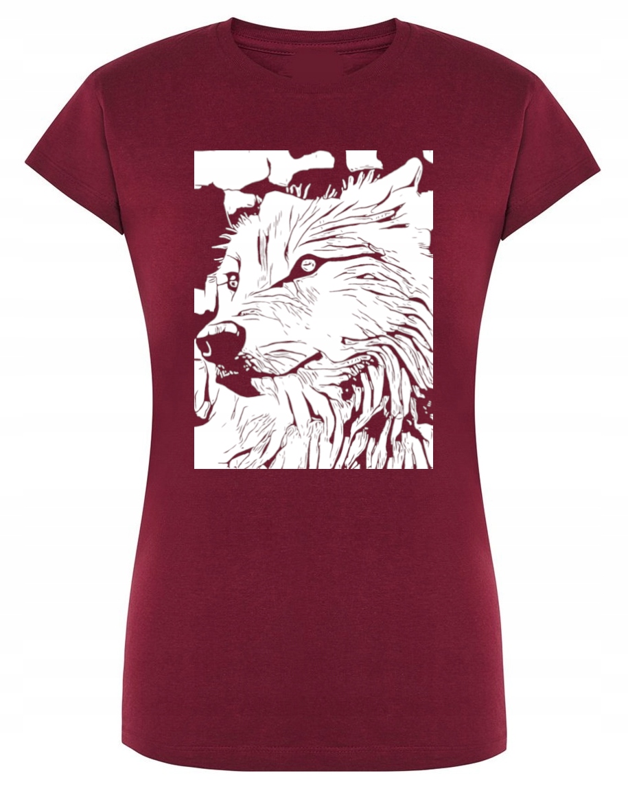 

T-Shirt damski duży nadruk Wilk Rozm.M