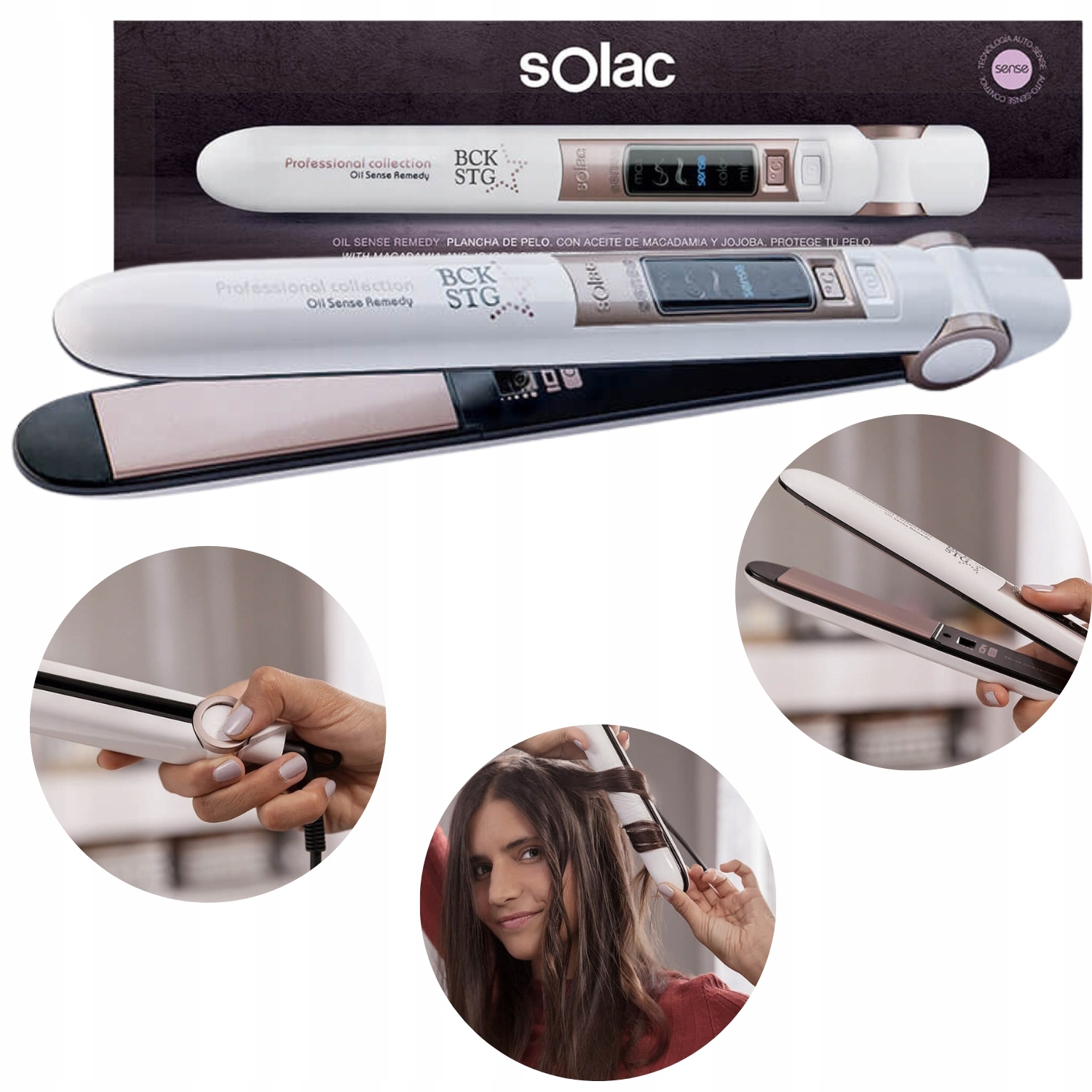 Žehlička Na Vlasy Na Vlasy Solac Oil Sense Remedy Ionová Technologie 170-220 St.