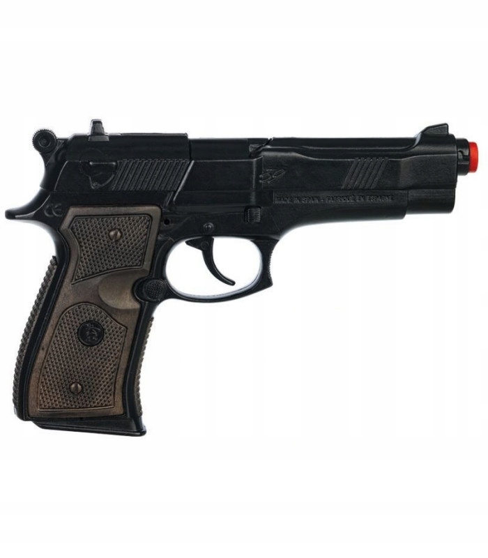 Pistolet zabawkowy JAK PRAWDZIWY na kapiszony Materiał metal plastik