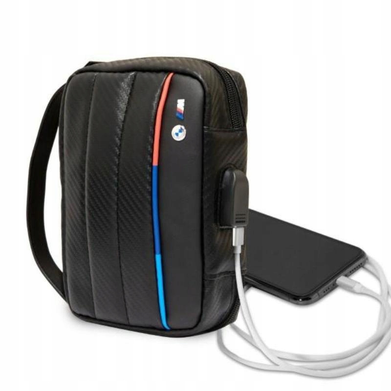 Bmw Carbon Tricolor – taška organizér s externím Usb portem (černá barva)