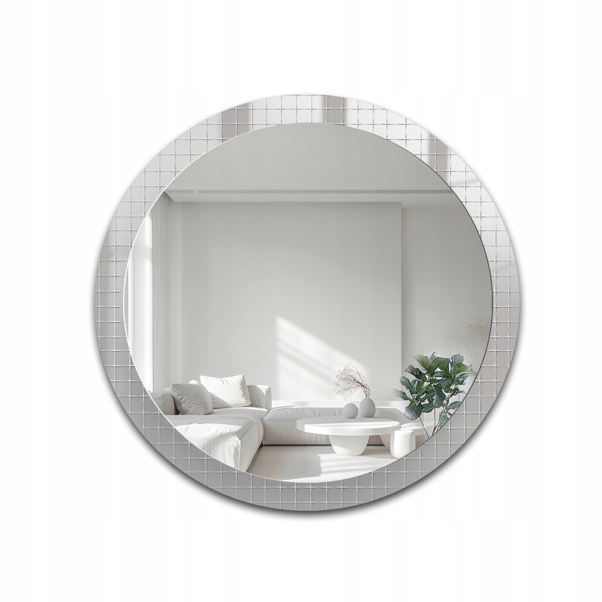 Zrcadlo kulaté na ornamentálním skle Luxora Frosted FI90