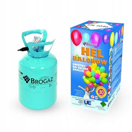 

Butla z Helem 0,25 m3 i Reduktorem, na 30 Balonów