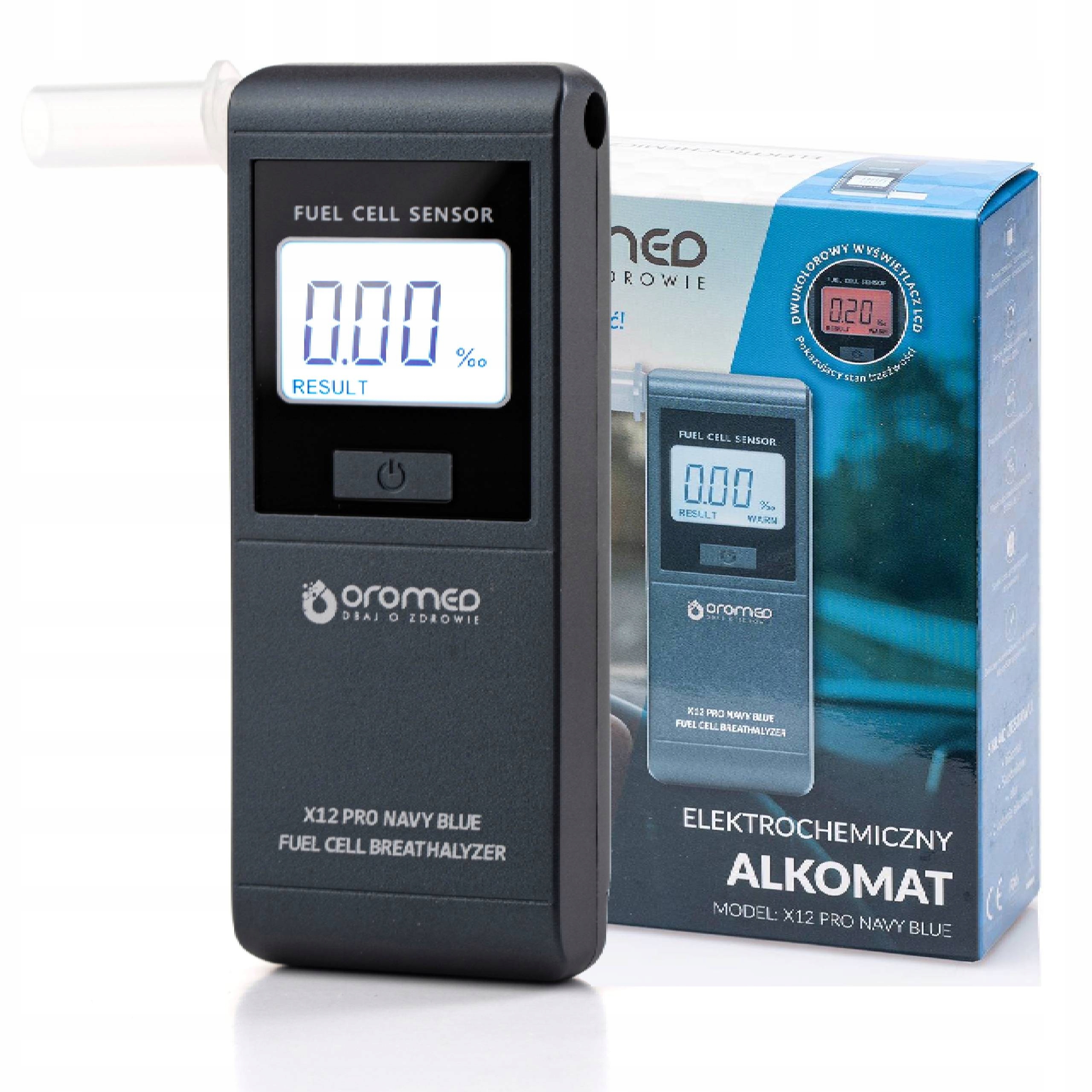 Oromed X12 Alkohol Tester Elektrochemický presný náustky kalibrácia 12 m
