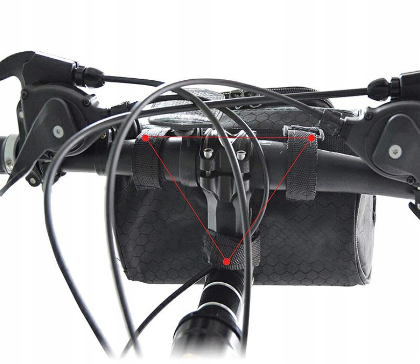 UNIWERSALNA SAKWA ROWEROWA NA KIEROWNIC Z PASKIEM NA REMIĘ Kod producenta 5902280682233