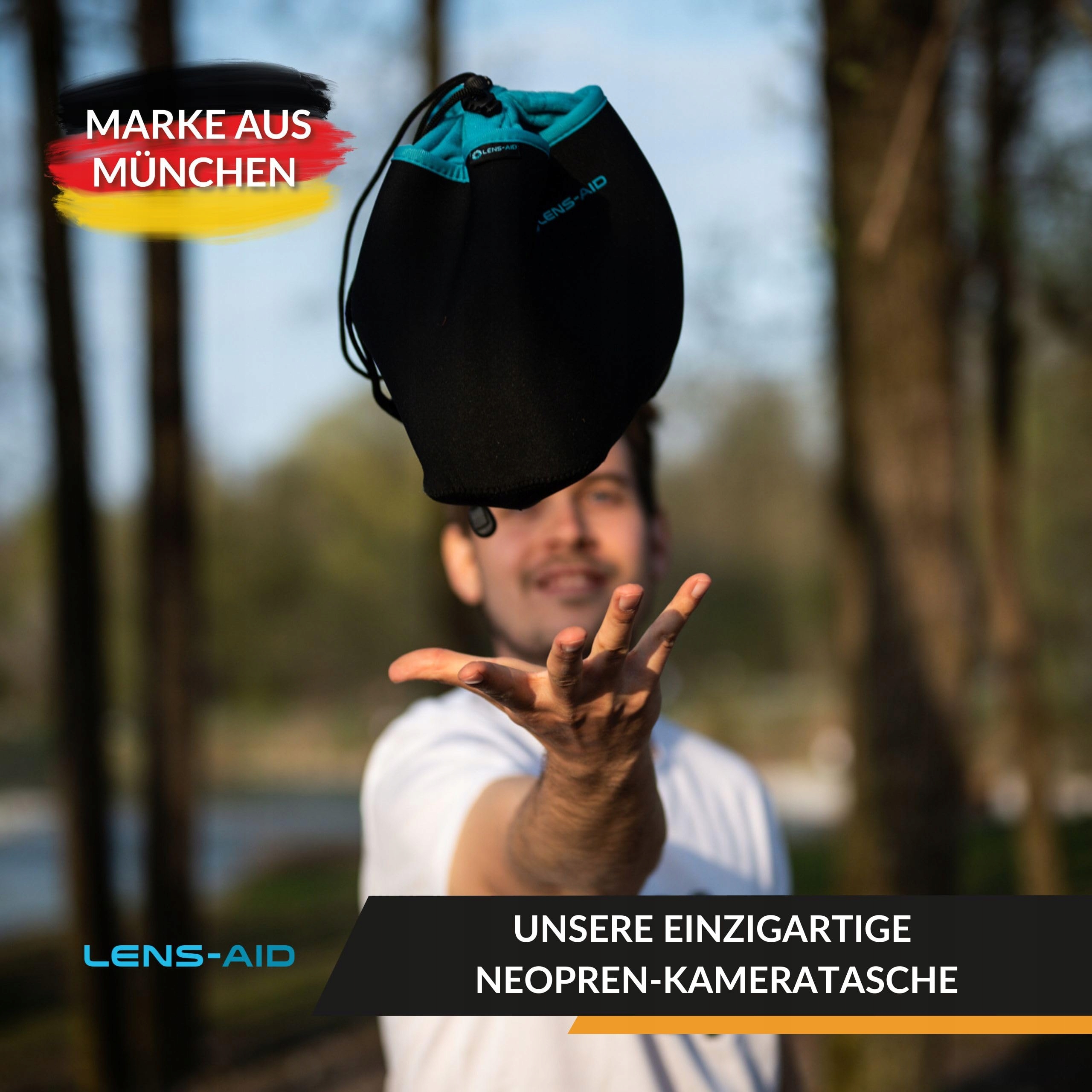 LENS-AID Neoprenowy Pokrowiec Na Kamerę Z Ochronną Wyściółką 3 Sztuki — miniatura 2
