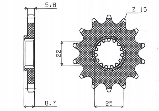 Sunstar Zębatka Przednia 1248 12 Ktm Sx/exc '91-'19 (JTF1901.12) (łańc. 520
