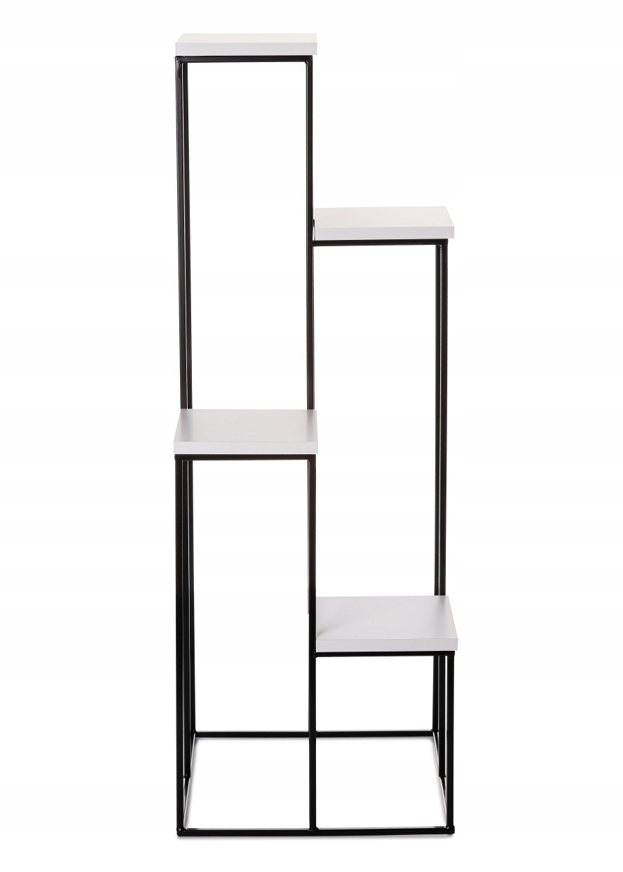 BIAŁY NOWOCZESNY KWIETNIK WOLNOSTOJĄCY METAL 110CM