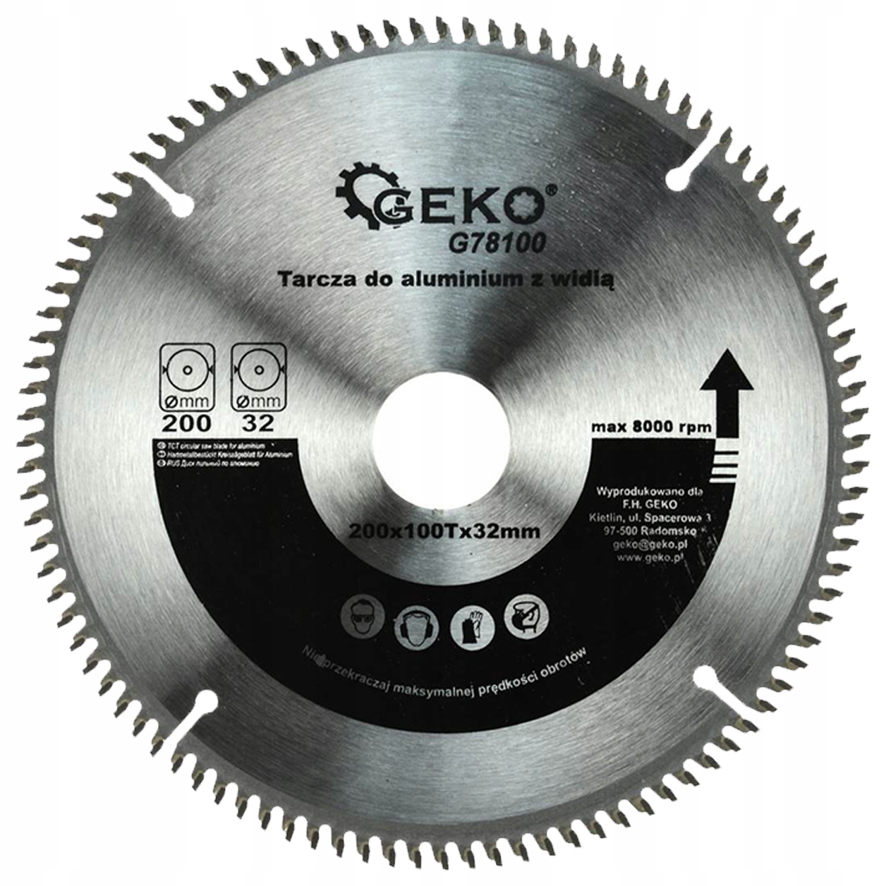 

Tarcza Widiowa Piła Do Aluminium 200x100T 32-16H