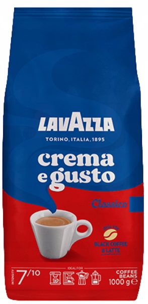 Levně Lavazza Káva zrnková Crema E Gusto Classico Arabica Robusta 1 kg