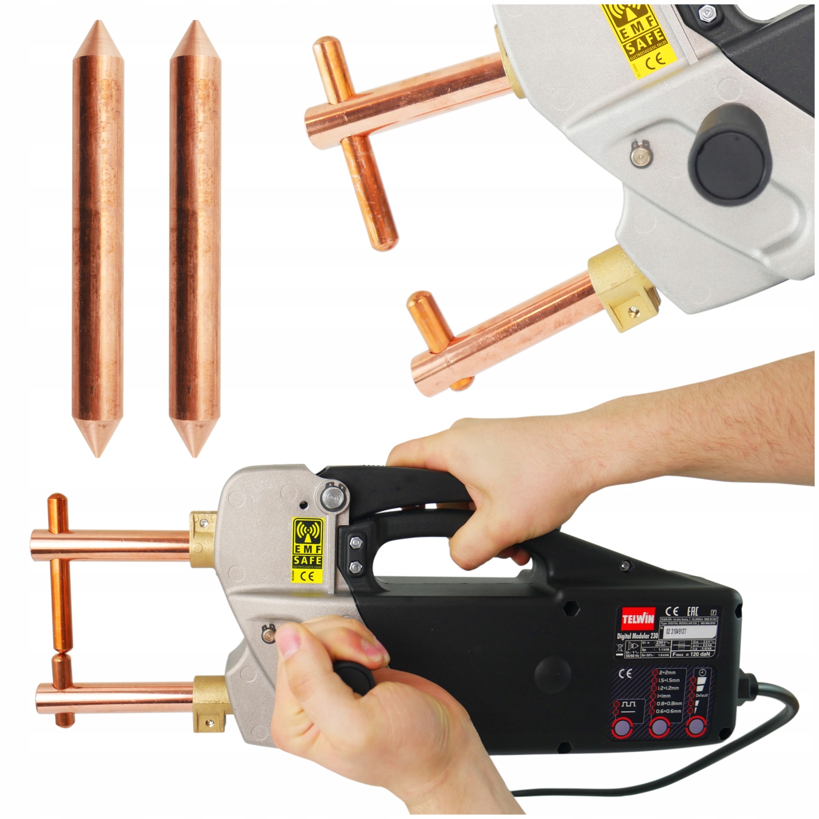 Dvoustranná svářečka Telwin Modular 230V 13 kW pro svařování plechů Spotter