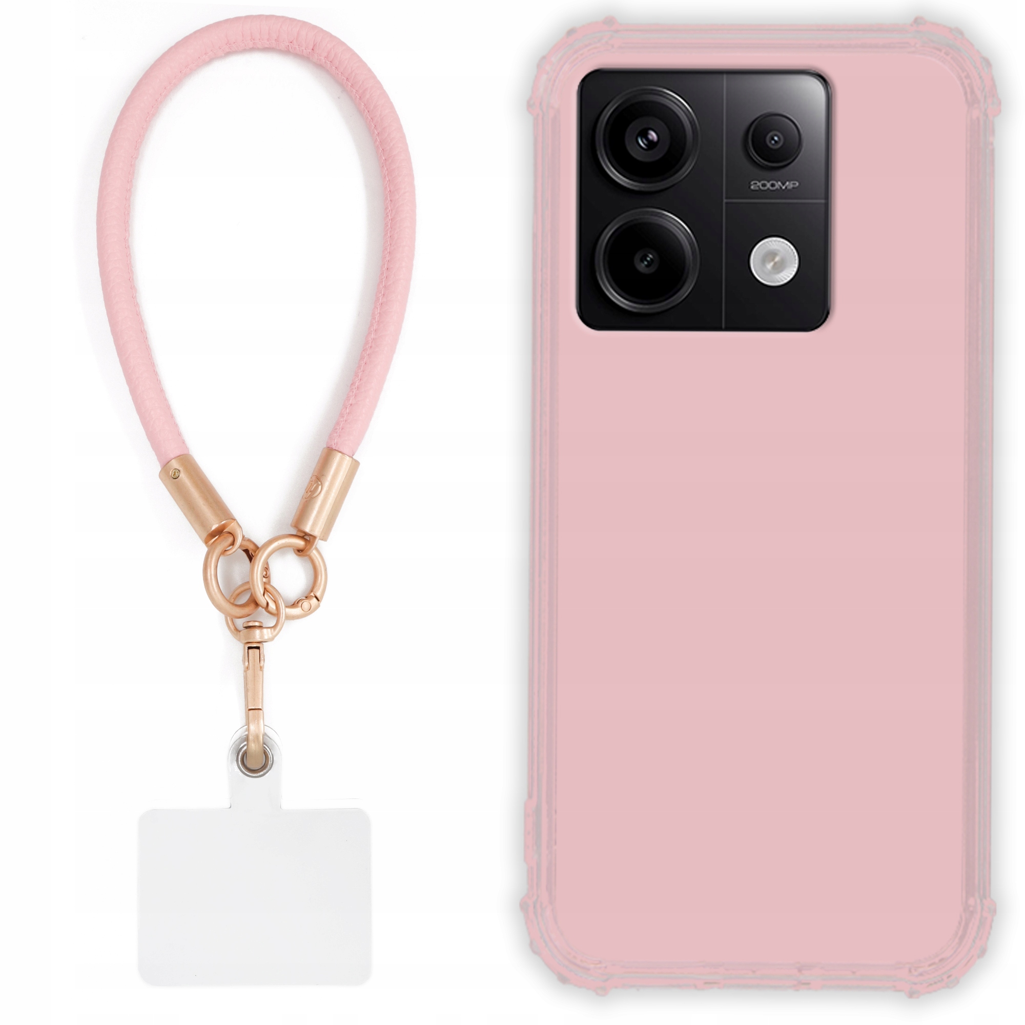 Pouzdro Pro Xiaomi Redmi Note 13 Pro 5G Antishock Pinky Růžové vodítko Sada