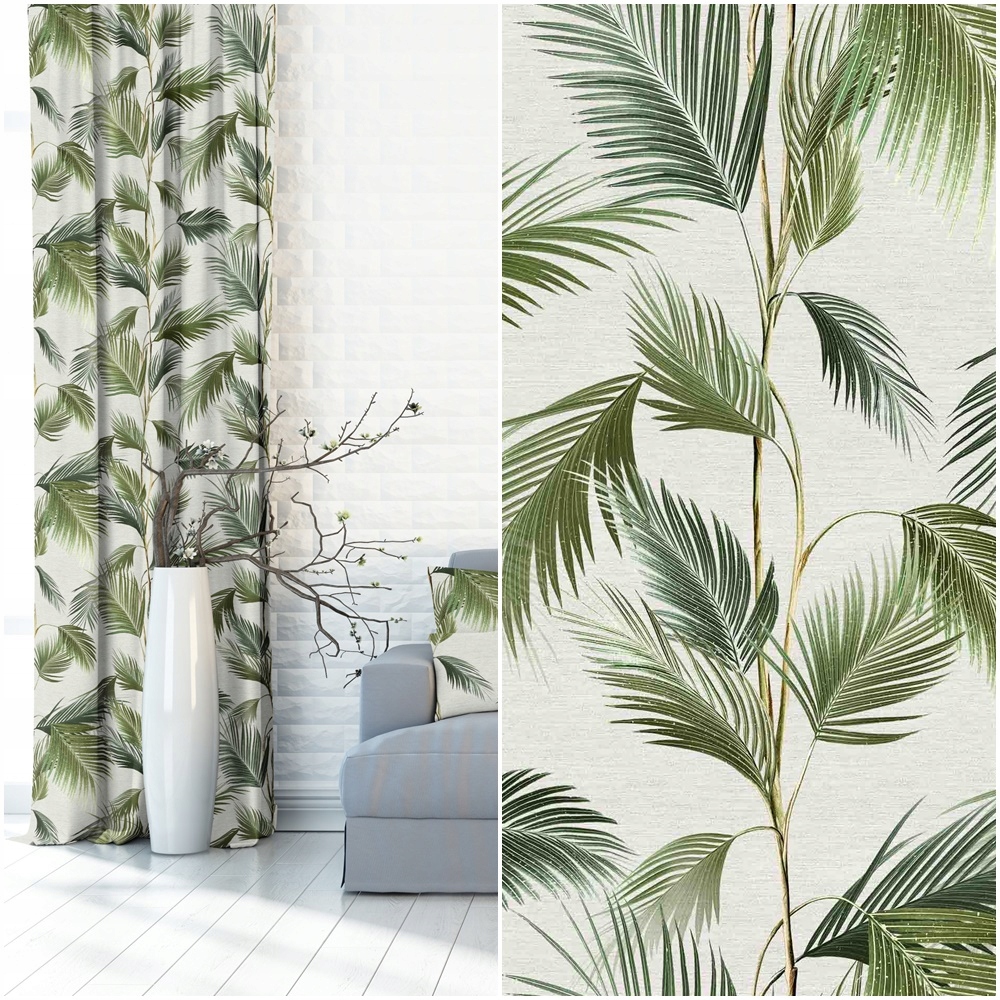 

Zasłona Na Metry Velvet Plusz Liście 150 CM 410341