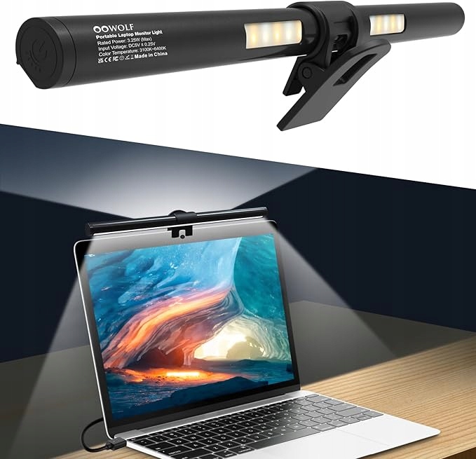 Oowolf – Lampa do monitora 51 cm Usb bez migotania