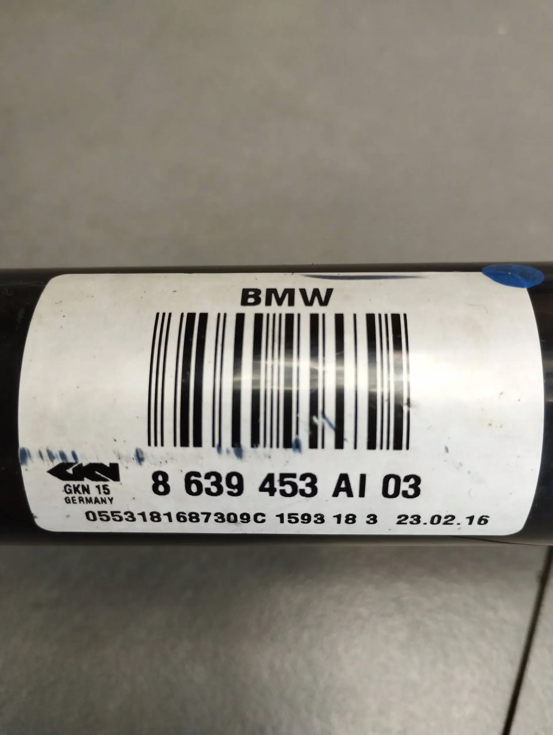 BMW 7 G11 750i semi-axis left rear part 8639454