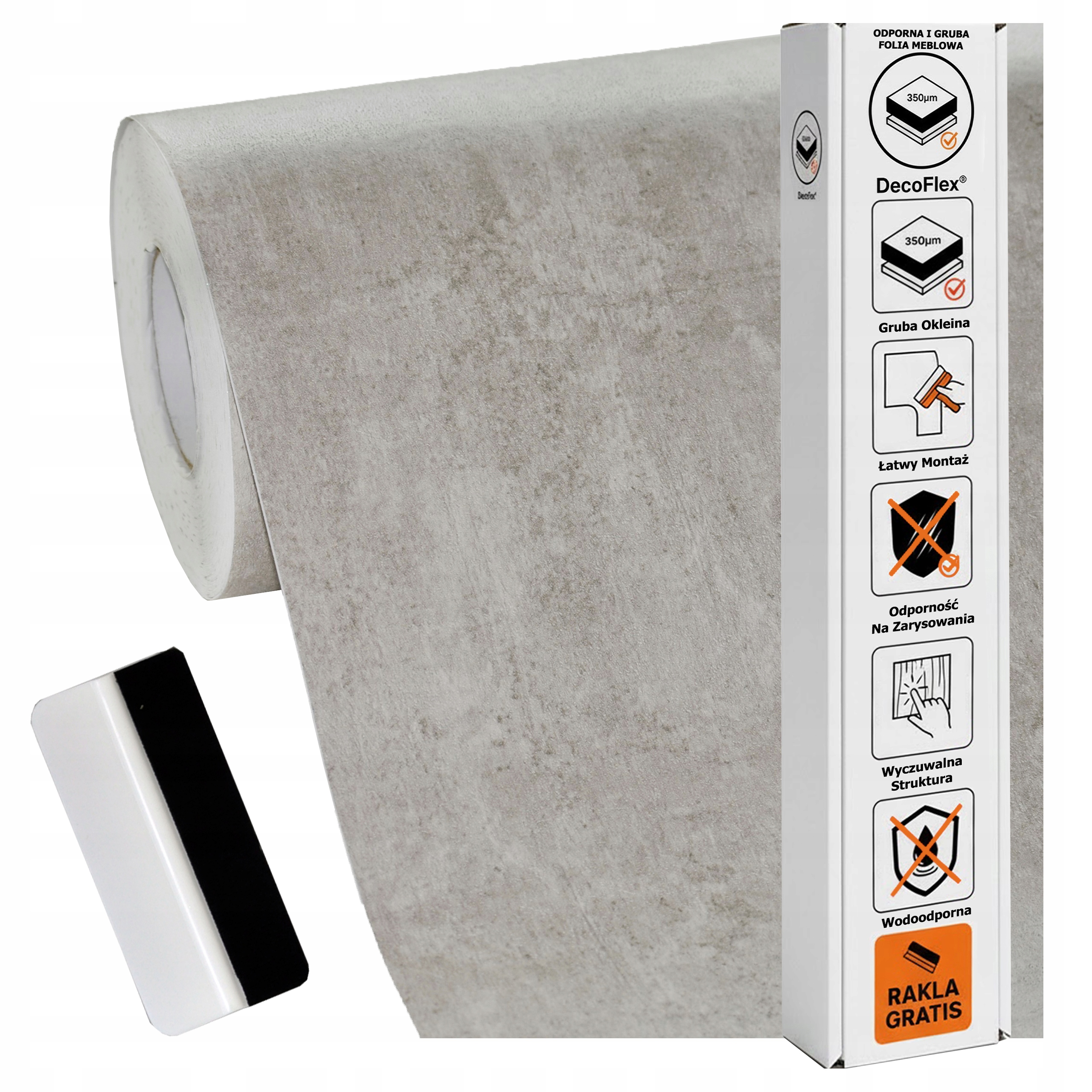 Nábytková dýha Samolepicí 122x300 cm Pracovní deska Dveře Silná struktura Cement