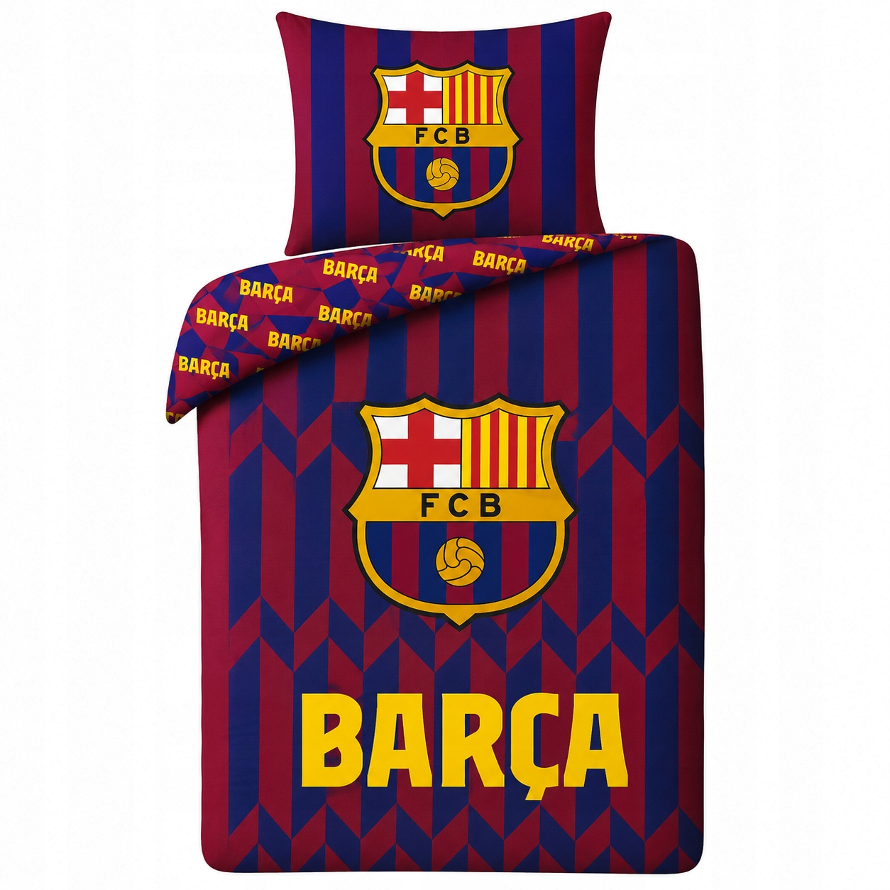 Pościel Fc Barcelona Komplet Pościeli 160 x 200 Barca 100% Bawełna
