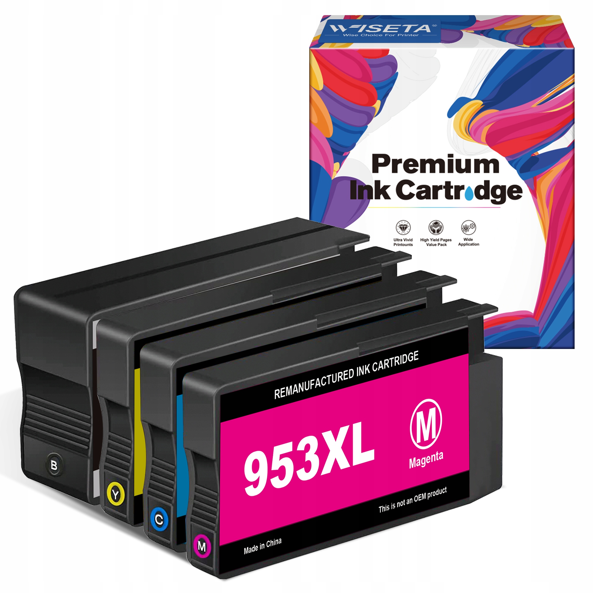 4x Tusz 953XL Do Drukarki Hp Officejet 7720 7730 7740 8710 8720 8730 8740