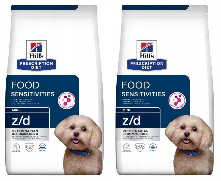 Hill's Z/d Dog Food Sensitivities Mini Zestaw 2 x 1 kg