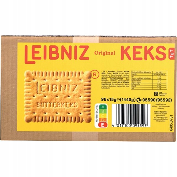 Leibniz Maślane ciasteczka 96 szt. ciasteczka maślane 1400g