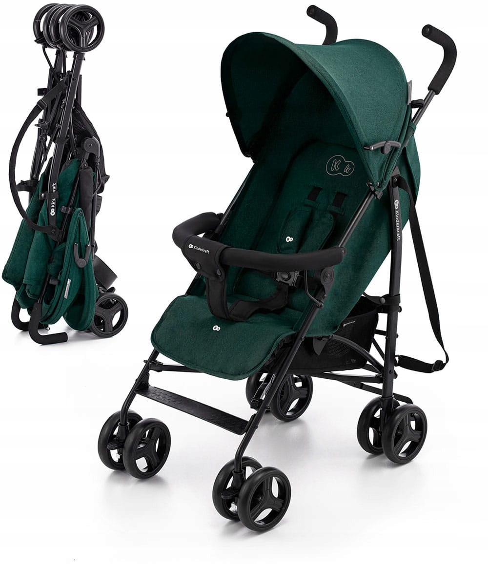 Kinderkraft Tik Miejski Wózek Spacerowy Parasolka Spacerówka Green Forest