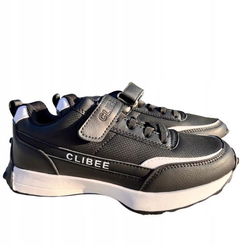 Buty Sportowe Dla Dziewczynki Czarno-Białe Iga 35