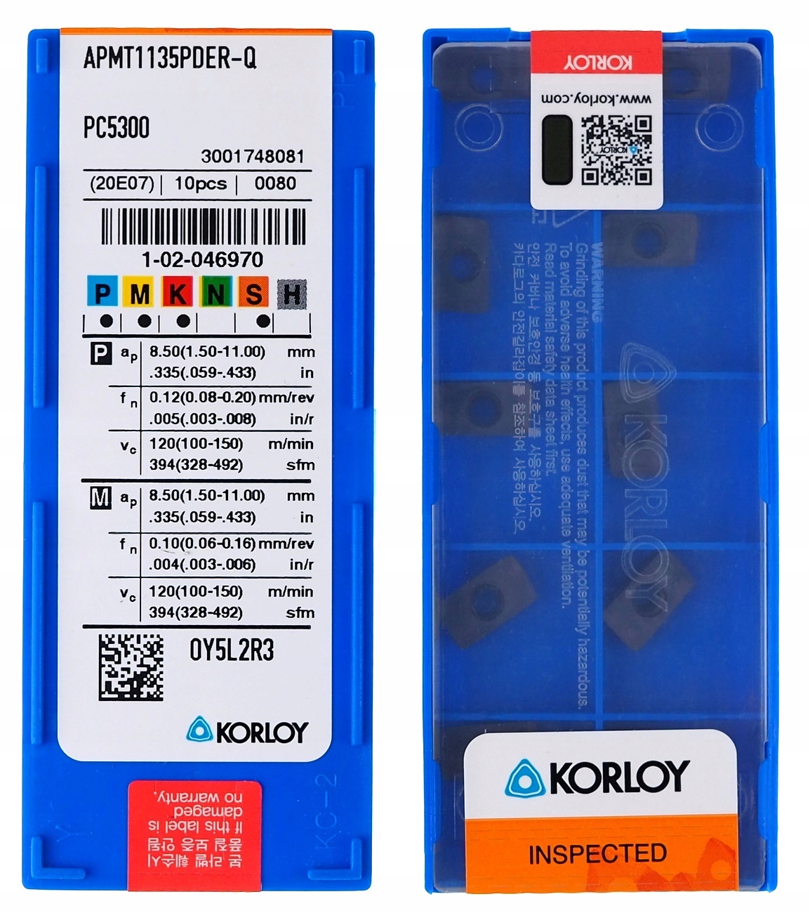 PŁYTKI WĘGLIKOWE APMT 1135 PDERQ PC5300 KORLOY (APMT 1135PDERQ PC5300) • Cena, Opinie • Płytki