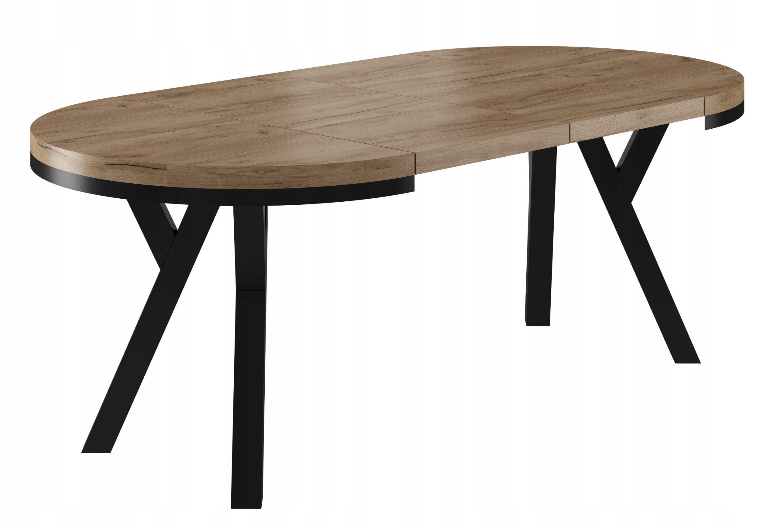 STÓŁ OKRĄGŁY ROZKŁADANY LOFT NOGA Y 100 X 100 X 75 CRAFY ZŁOTY Grubość blatu 54 cm