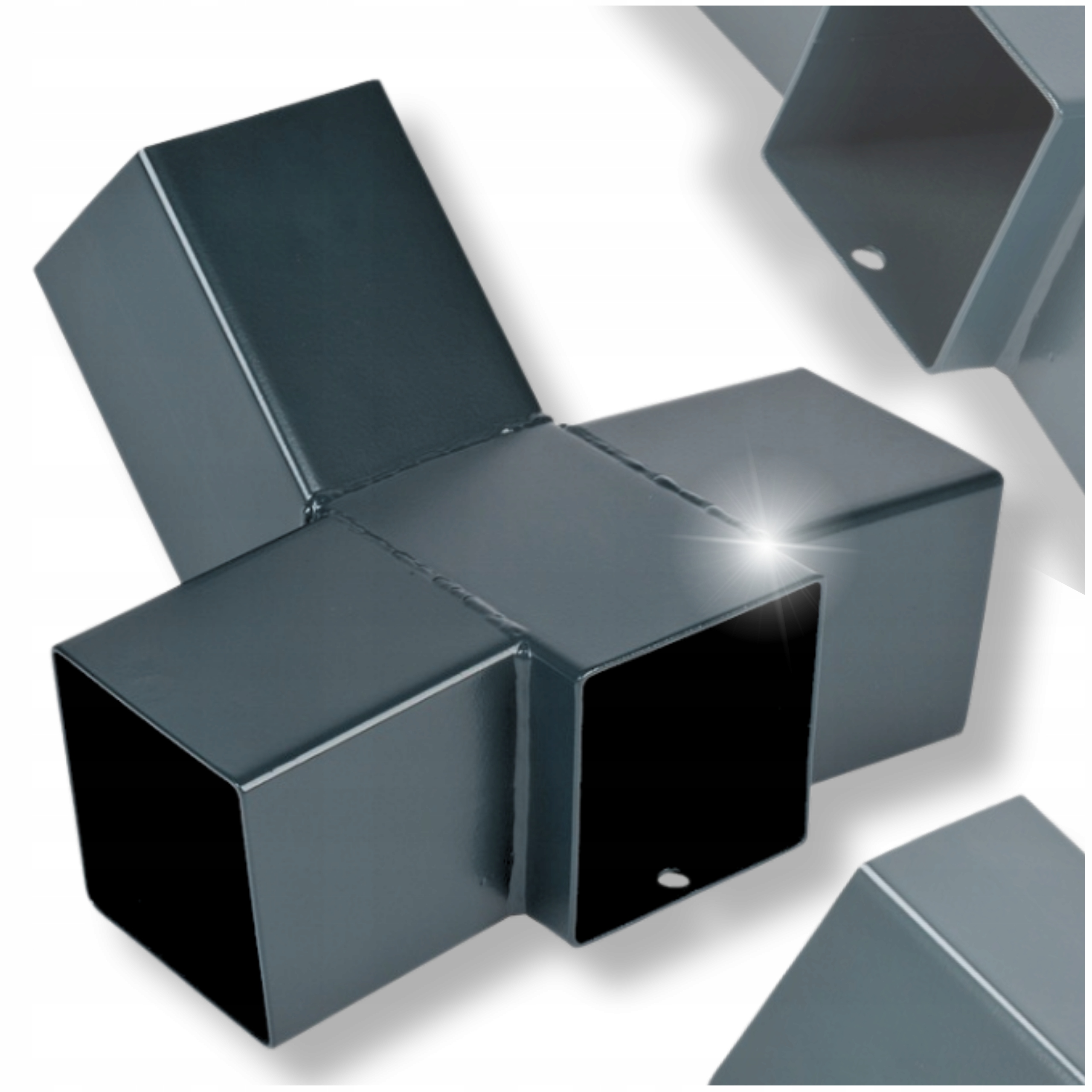 Noga Do Hamaka Bujaka Łącznik Stelaż Wytrzymały Metalowy Antracyt 100x100