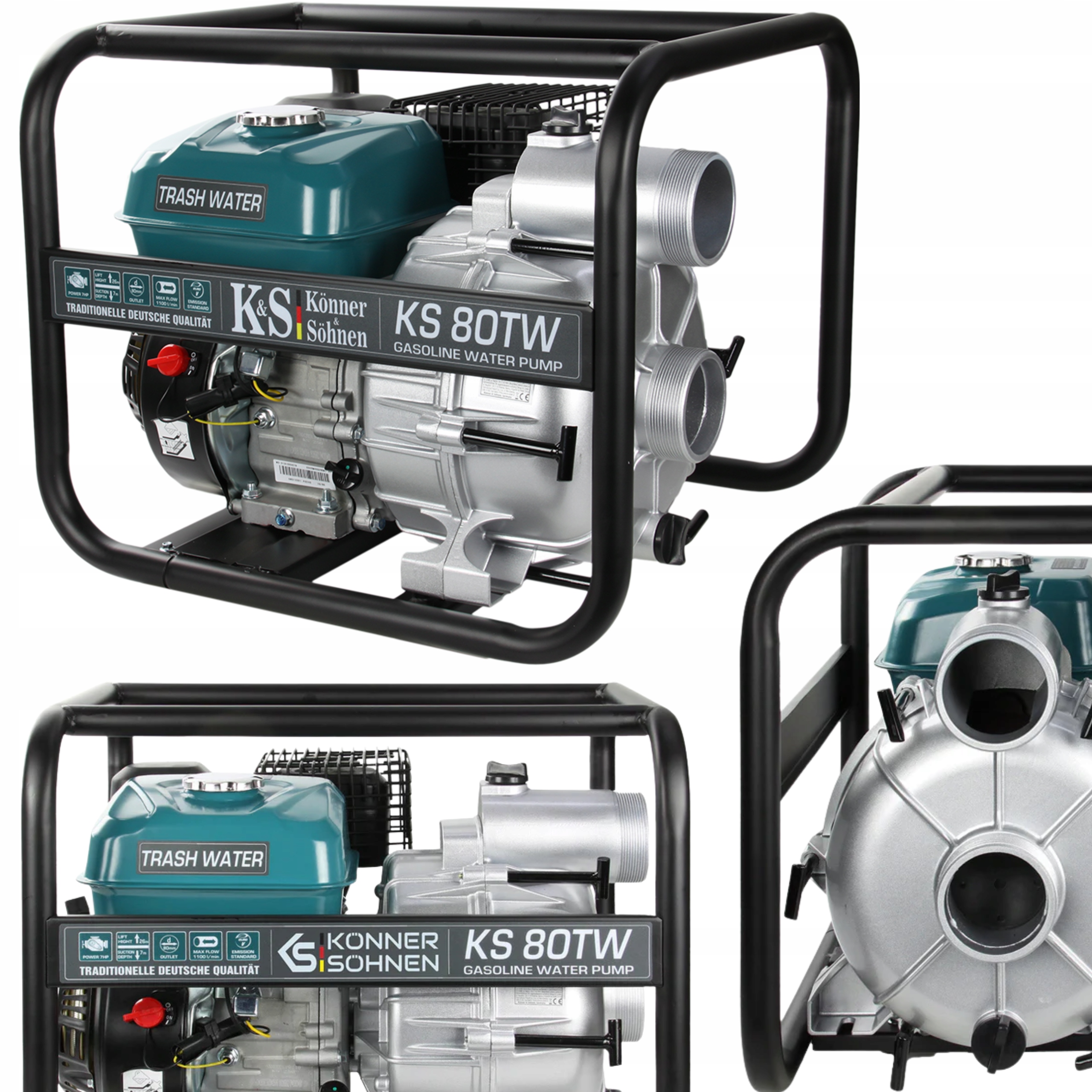 Könner & Söhnen Ks 80TW Pompa Spalinowa Do Wody Brudnej Ścieków 7,0 Kw