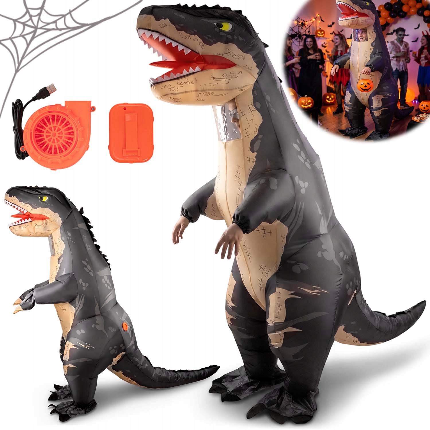 Velký Dinosaurus Kostým Karneval Nafukovací Převlek Pro Dospělé T-rex XL
