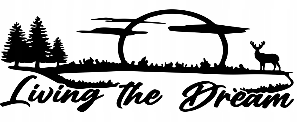 NAKLEJKA Grafika na kamper przyczepę NATURA LIVING THE DREAM JELEŃ 90x253 Numer katalogowy producenta MG3870-1
