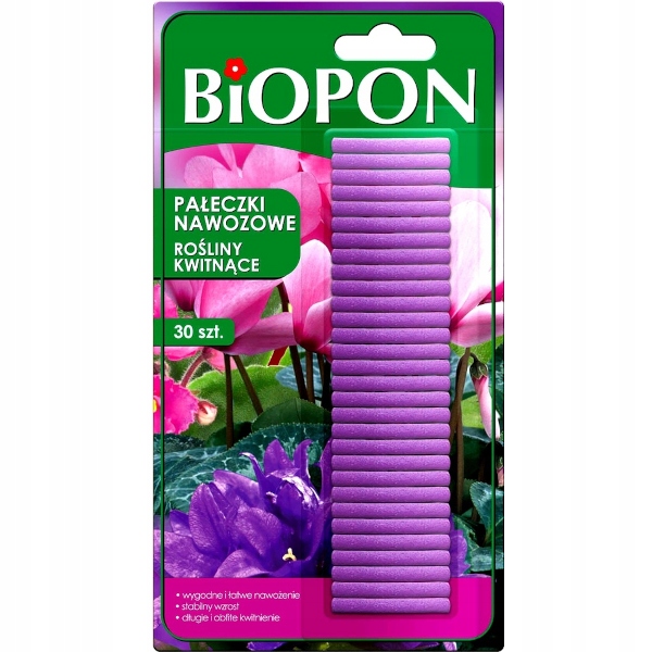 

Biopon Pałeczki Nawozowe doRoślin Kwitnących 30szt