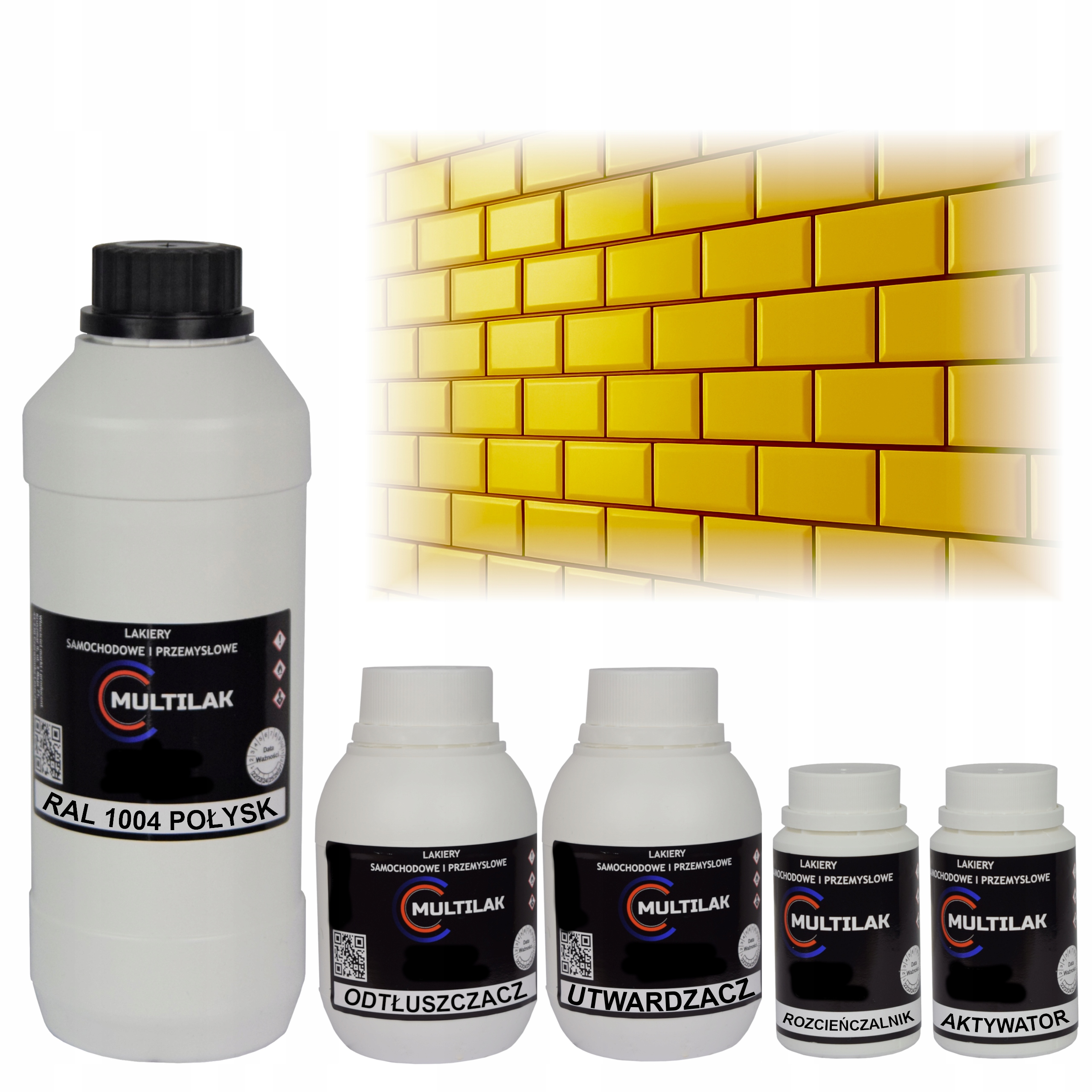 Lak farba Ral 1004 na glazúru dlaždíc a dlaždíc na valček, štetec 1L Lesk