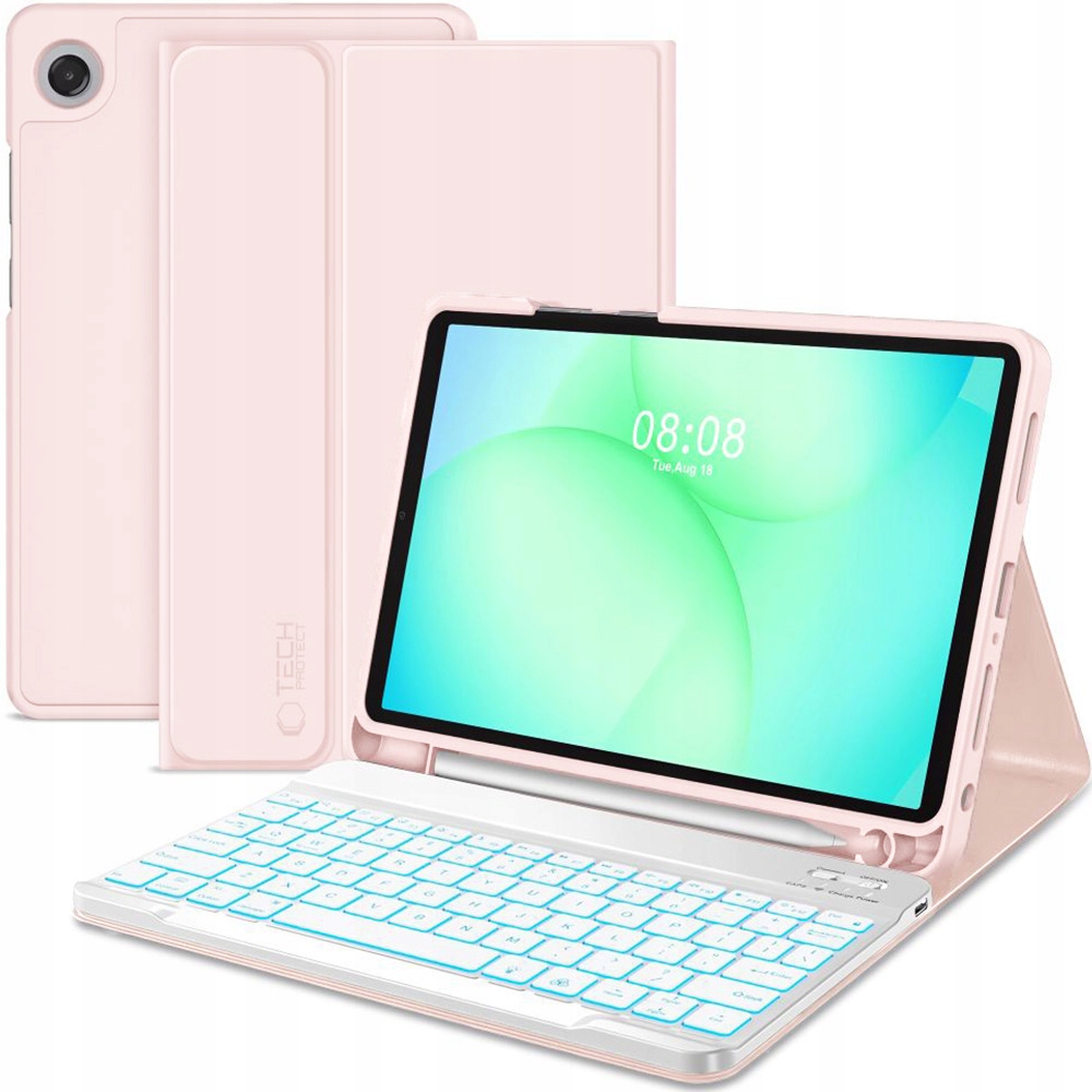 Etui z klawiaturą Tech-Protect do Galaxy Tab A11 Plus A9 Plus, z klapką